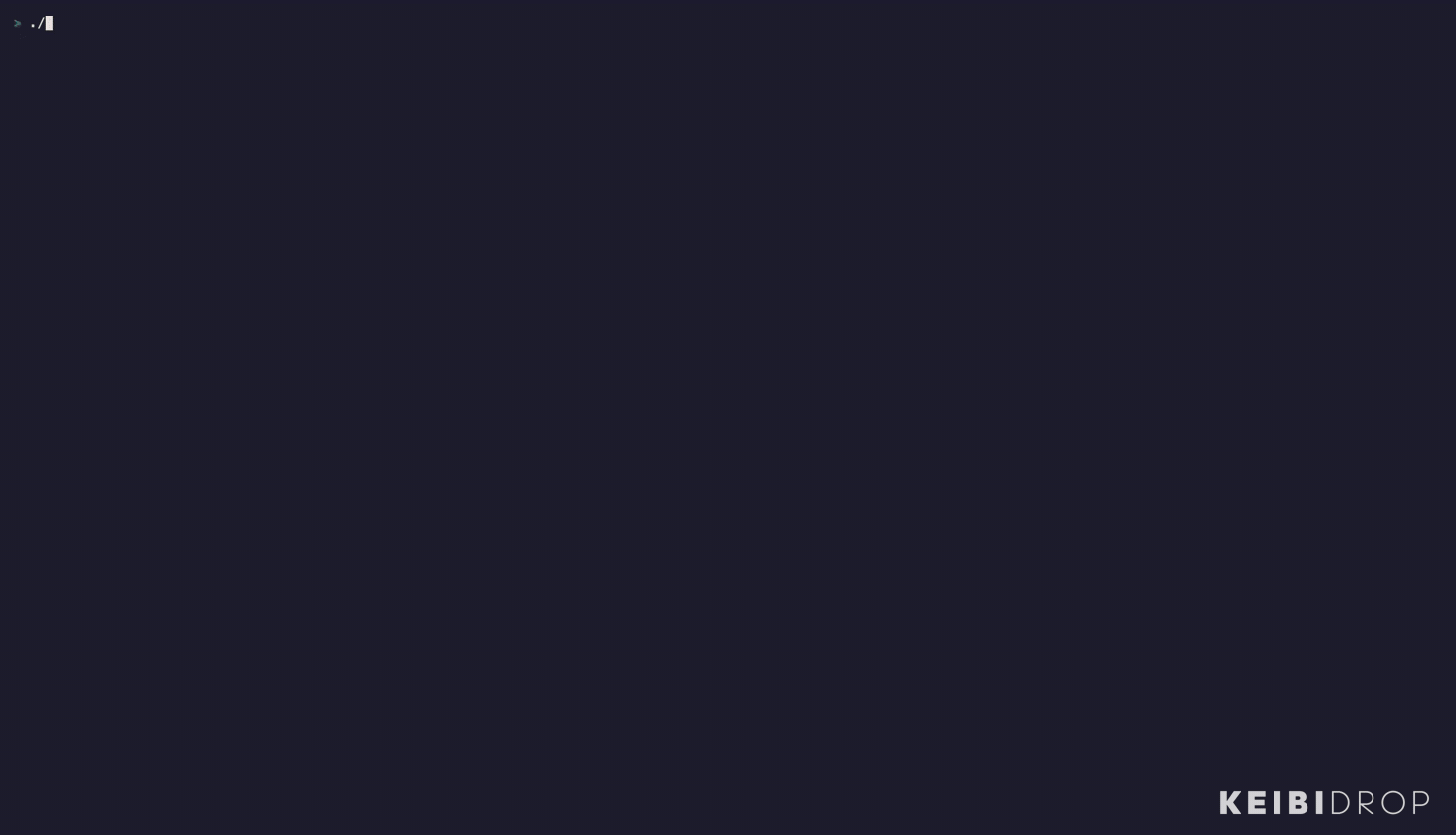 Two terminal panes. The left agent offers a dataset folder over KeibiDrop, the right agent lists 2,184 files and reads one off the mount, with a running clock along the bottom.